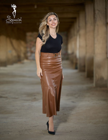 Leather Maxi Skirt